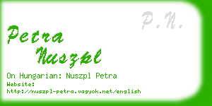 petra nuszpl business card